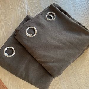 Chocolate brown west elm curtains
